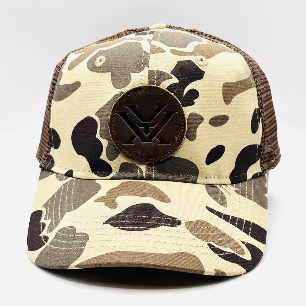 Vortex Optics Terminal Glide Cap Waterfowl Duck Camo Mesh Snapback Leather Patch